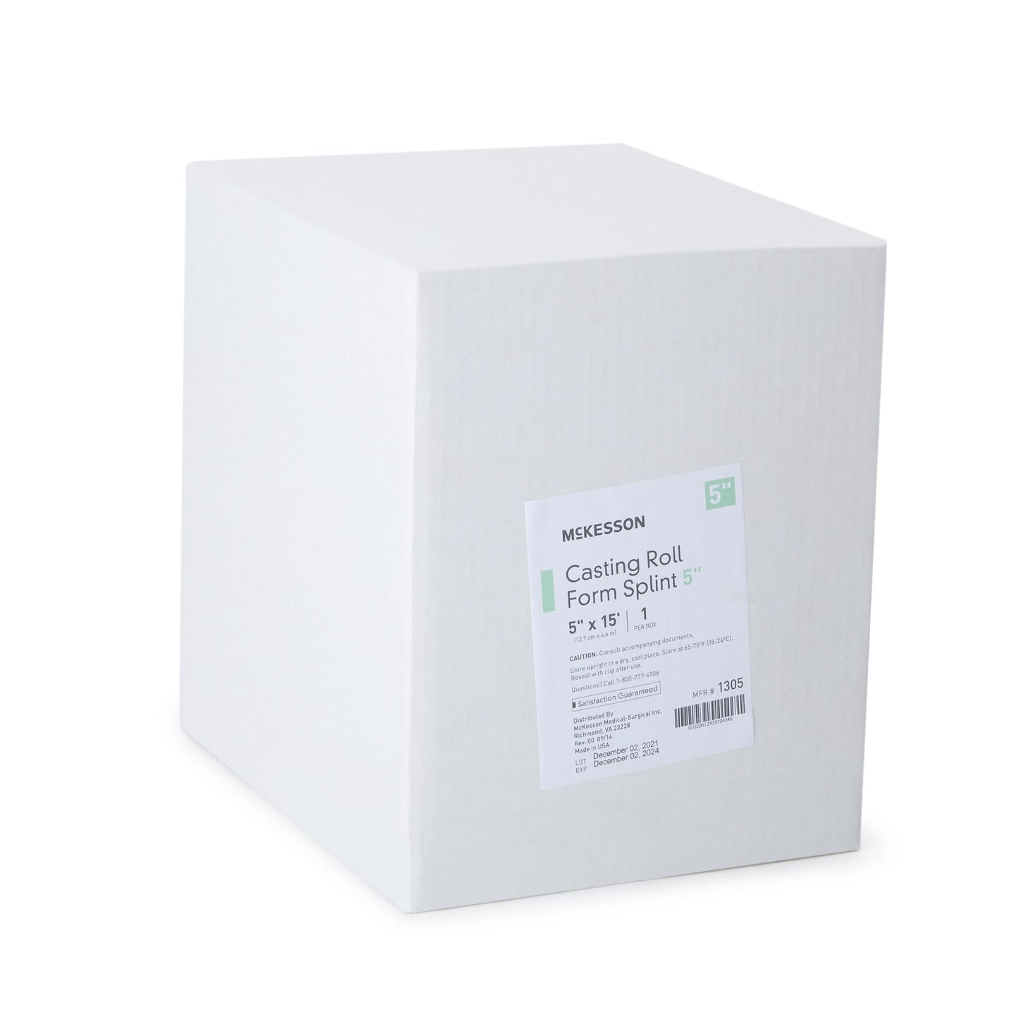 McKesson Padded Splint Roll 5 Inch X 15 Foot Fiberglass White (862466_CS)