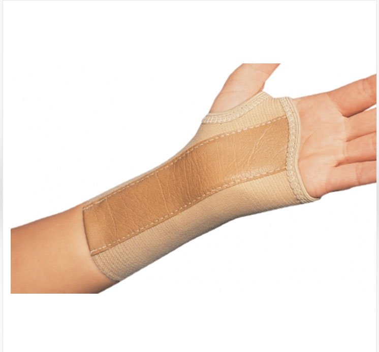 ProCare® Wrist Brace Low Profile / Contoured / Wraparound Aluminum / Cotton / Elastic Right Hand Beige Large (381021_EA)