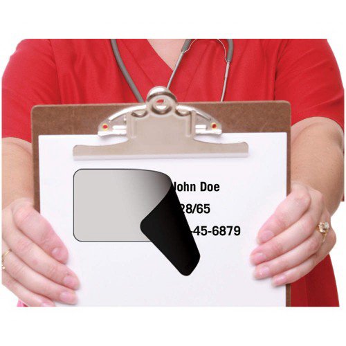 pdc® Pre-Printed Label Auxiliary Label White Paper Block Out Black Privacy Label 2 X 2-15/16 Inch (814364_RL)