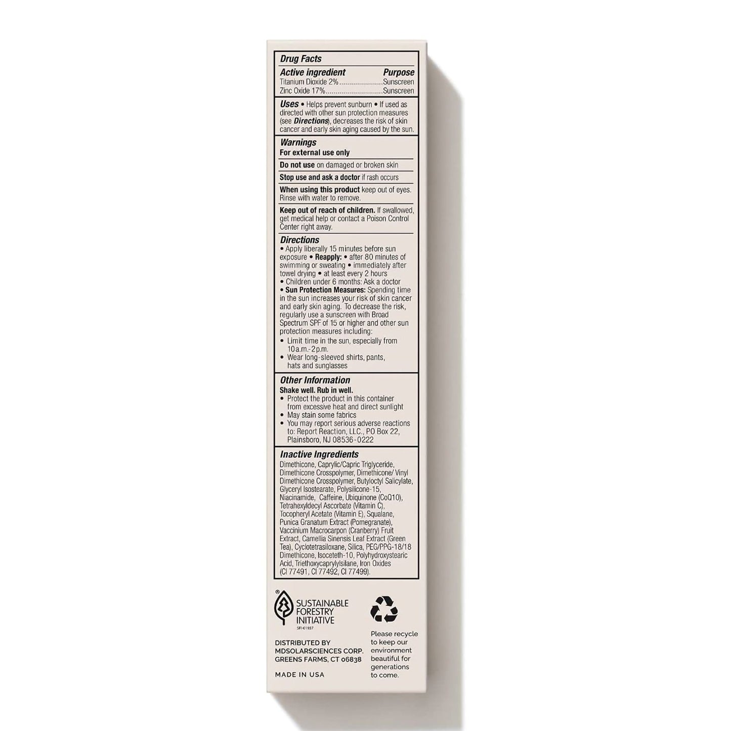 MDSolarsciences™ MD Mineral BB Crème Makeup with Sunscreen SPF 50 Cream 1.23 oz. Tube (1230946_PK)