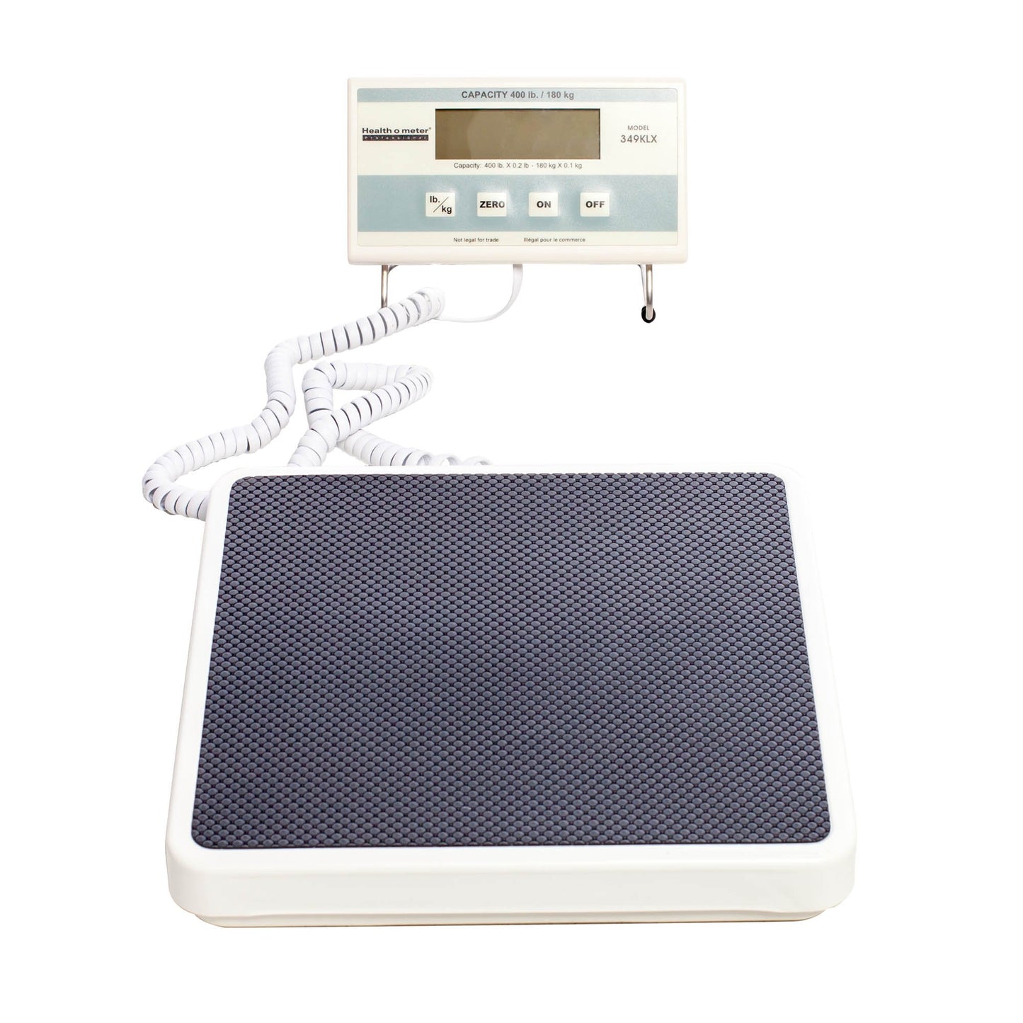 Health O Meter® Floor Scale LCD Display 400 lbs. / 181 kg Capacity White AC Adapter / Battery Operated (544918_EA)