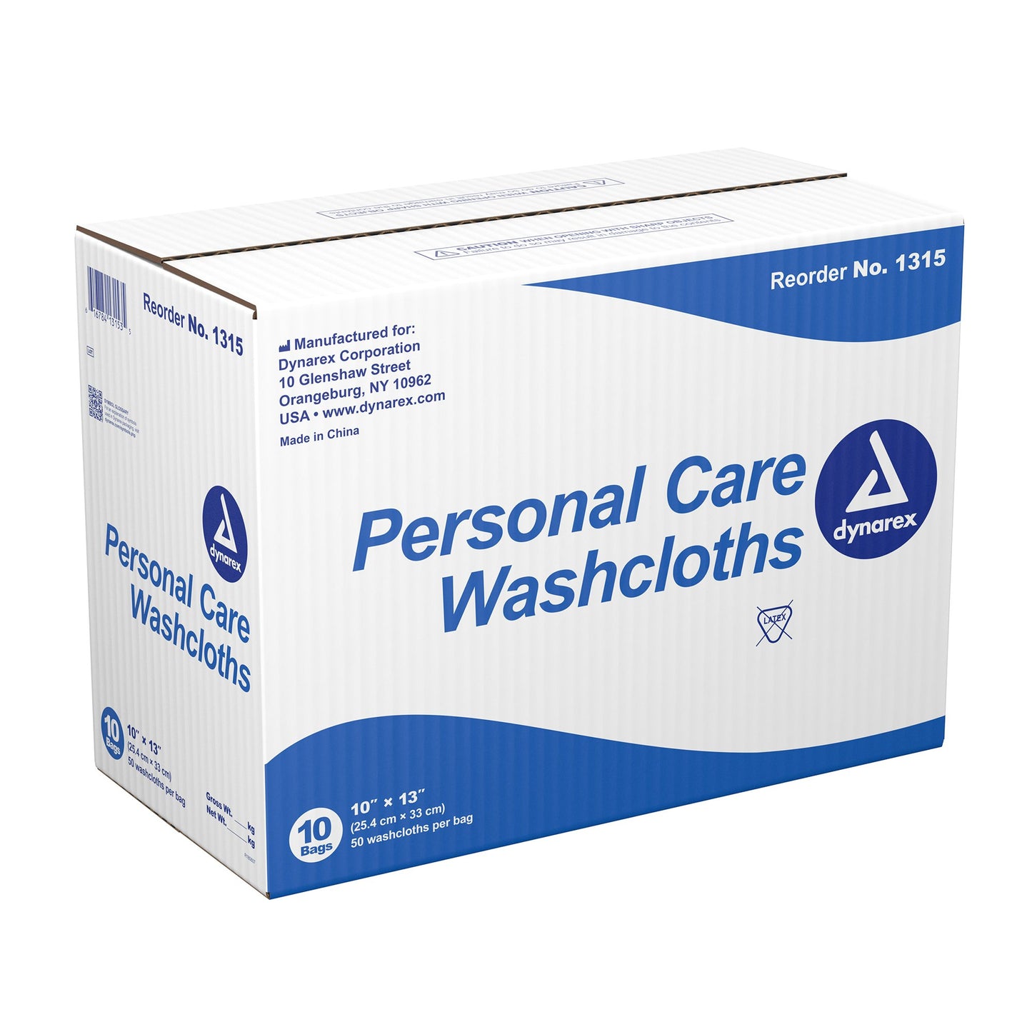 Dynarex® Washcloth 10 X 13 Inch White Disposable (837502_EA)