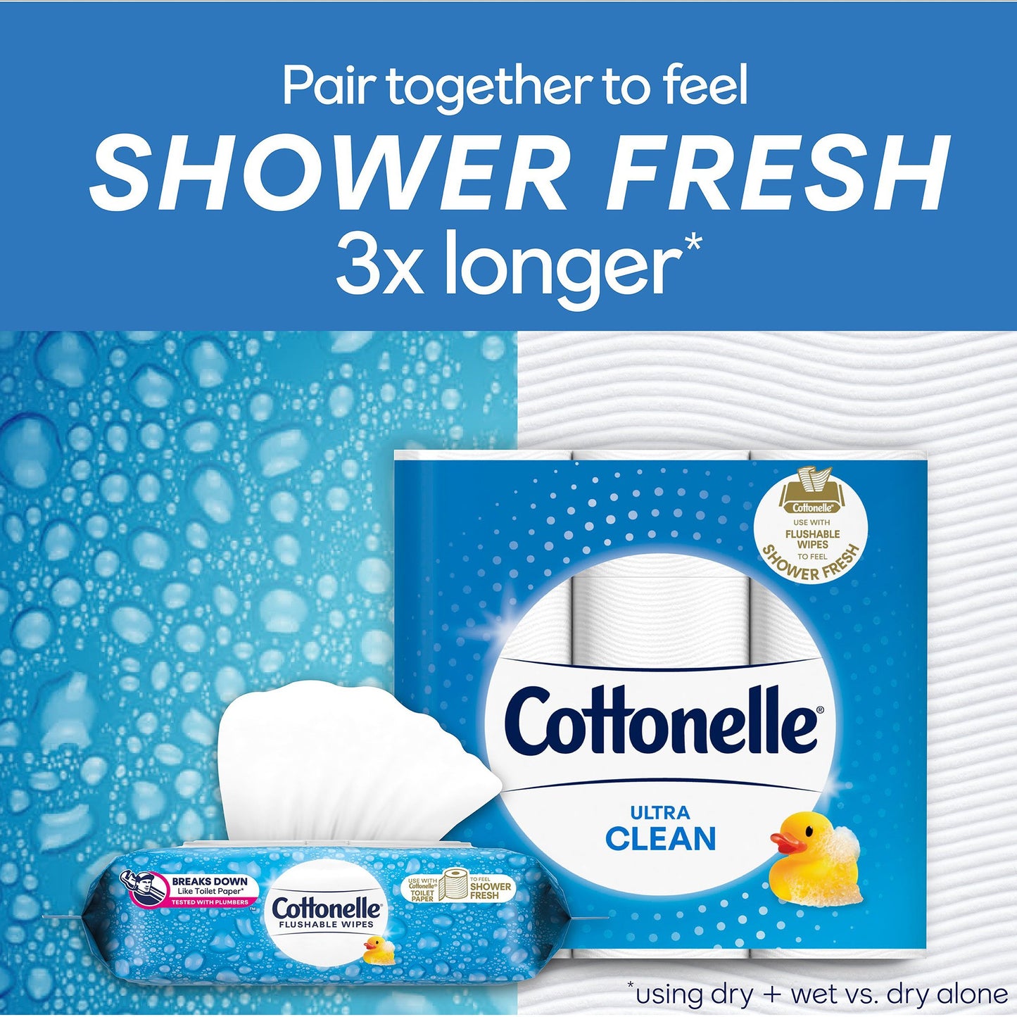Cottonelle® FreshCare® Flushable Personal Wipe Soft Pack Scented 42 Count (1234280_CS)