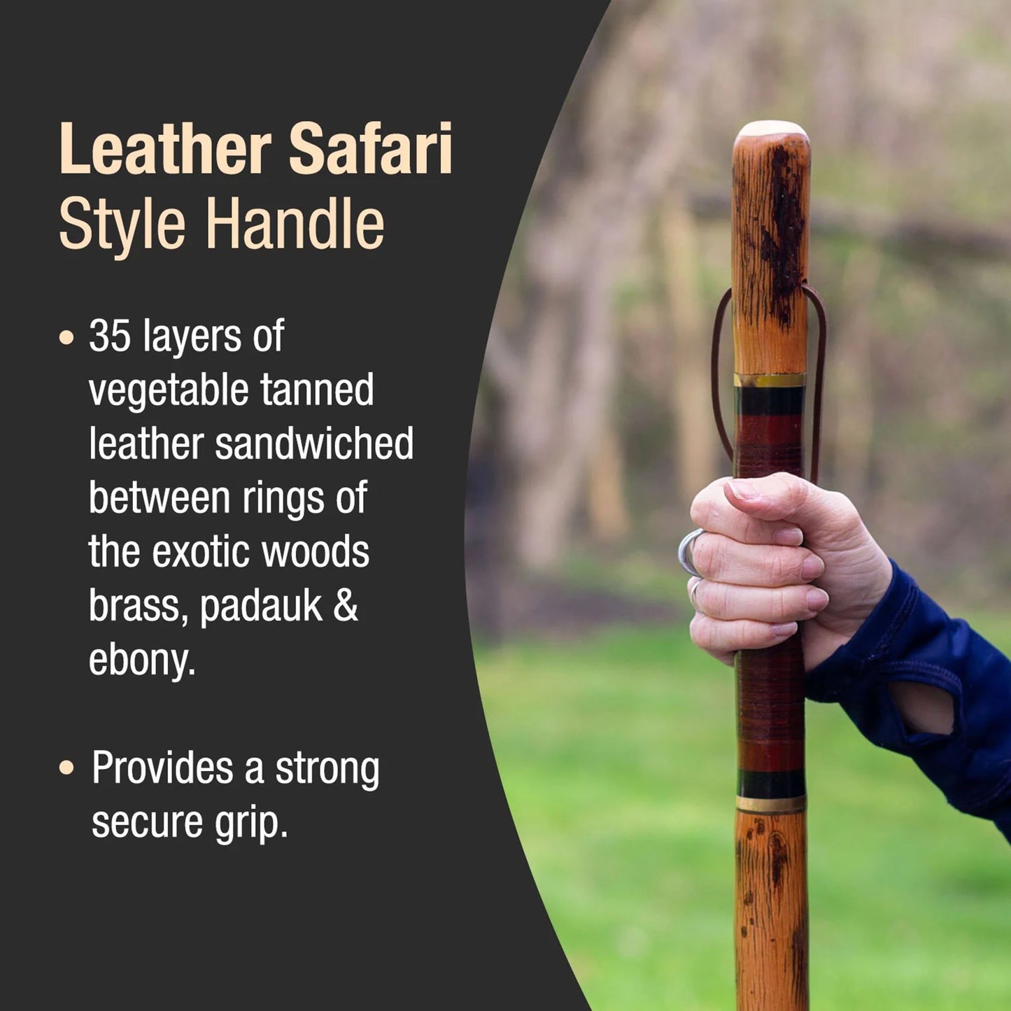 Brazos™ Free Form Walking Stick Wood 55 Inch Height Safari (1229071_EA)