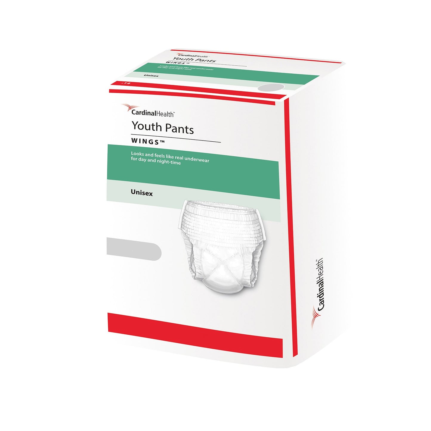 Cardinal Health™ Wings™ Unisex Youth Absorbent Underwear Pull On with Tear Away Seams Small / Medium Disposable Heavy Absorbency (724711_BG)