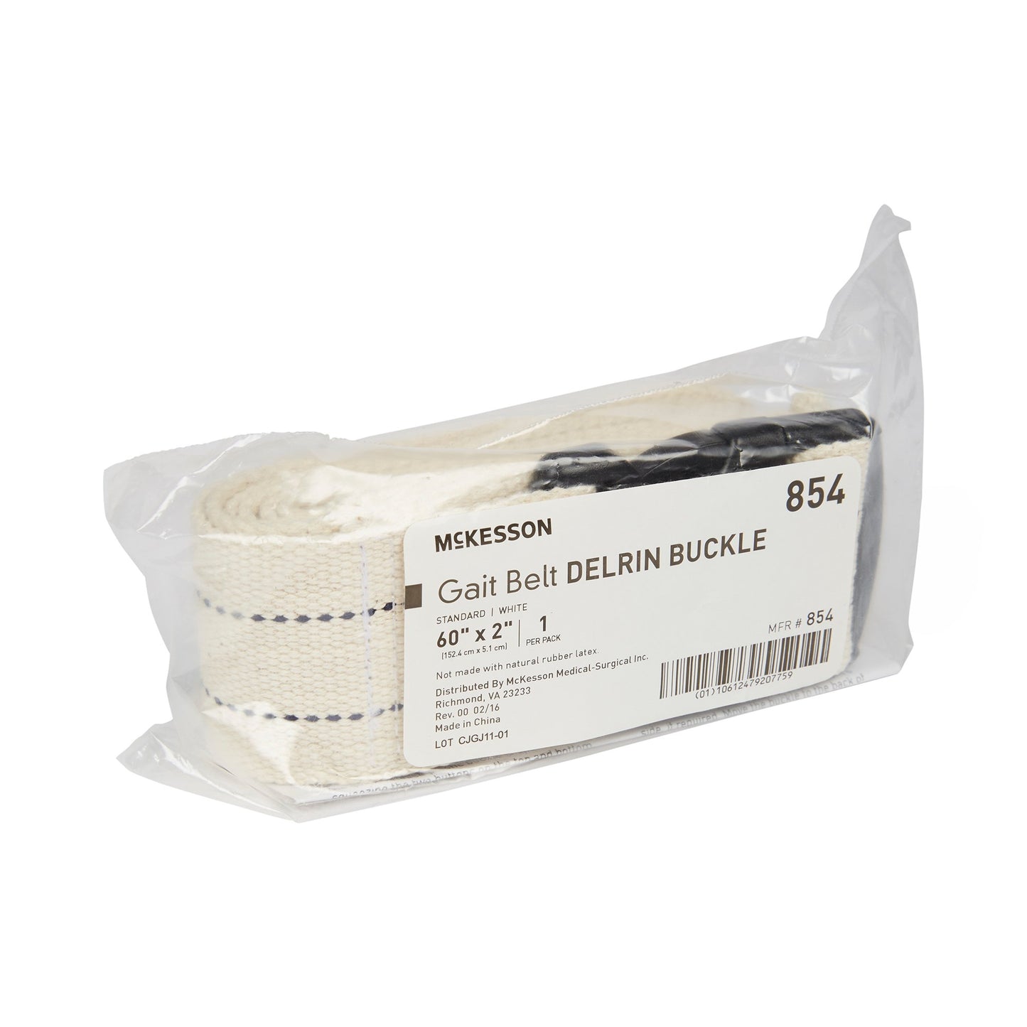 McKesson Gait Belt 60 Inch Length White Polyester (864734_CS)