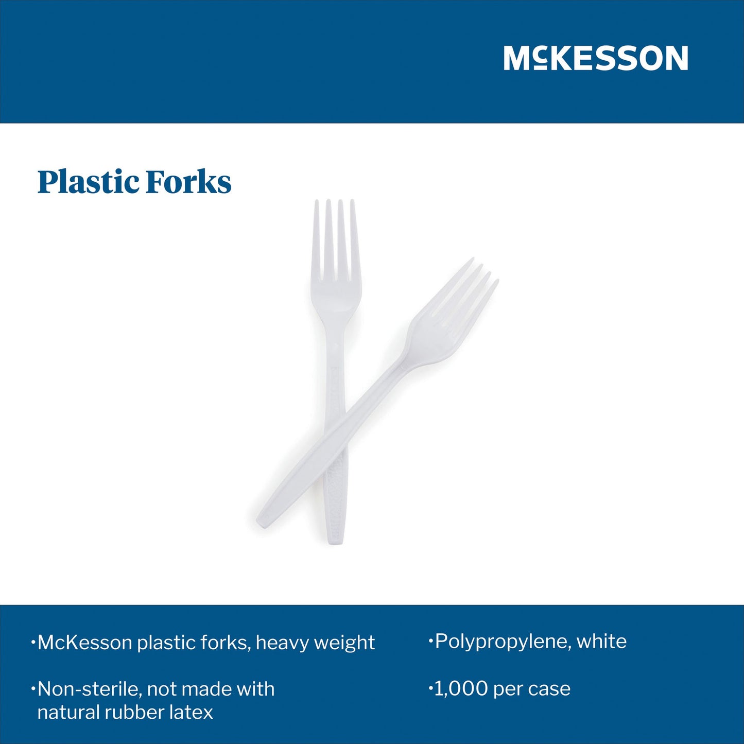 McKesson Fork Heavy Weight White Polypropylene (959242_CS)
