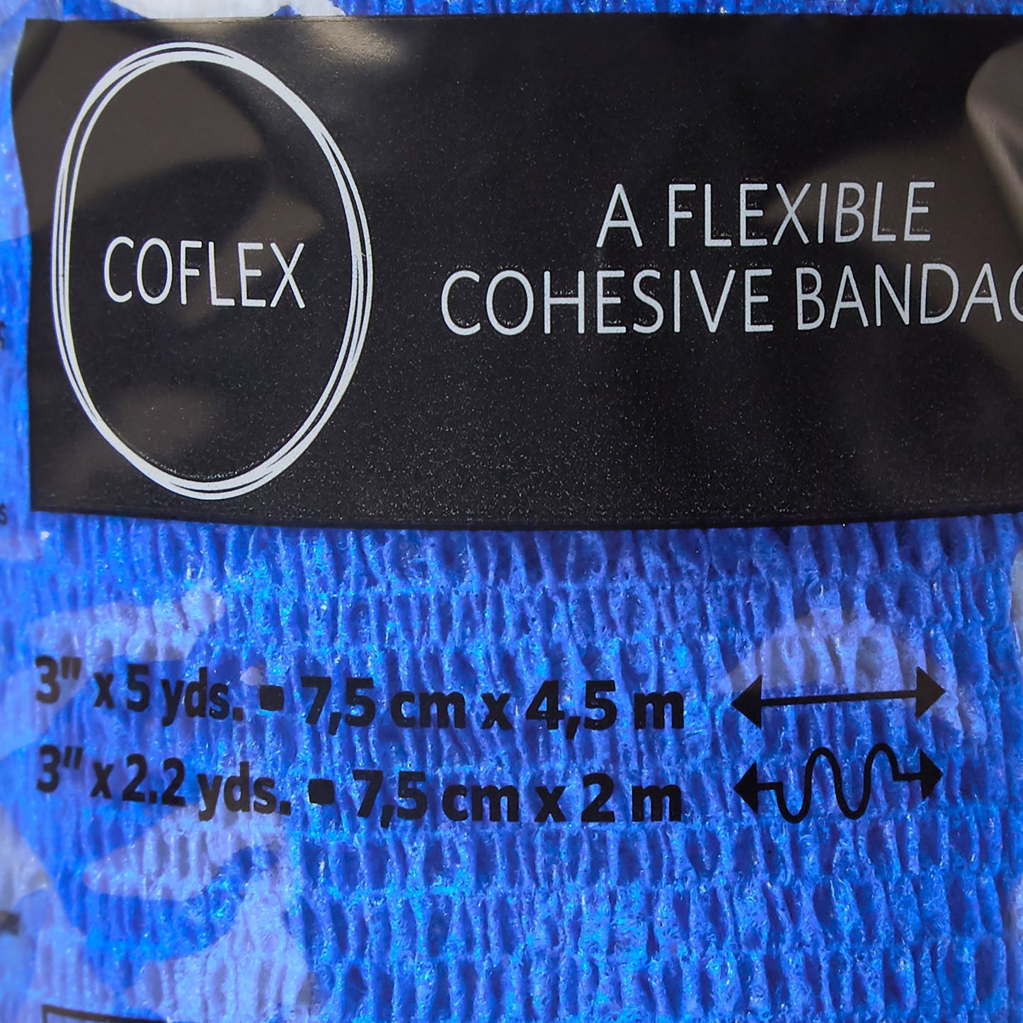 CoFlex® Cohesive Bandage 3 Inch X 5 Yard Self-Adherent Closure Teal / Blue / White / Purple / Red / Green NonSterile 14 lbs. Tensile Strength (257217_CS)