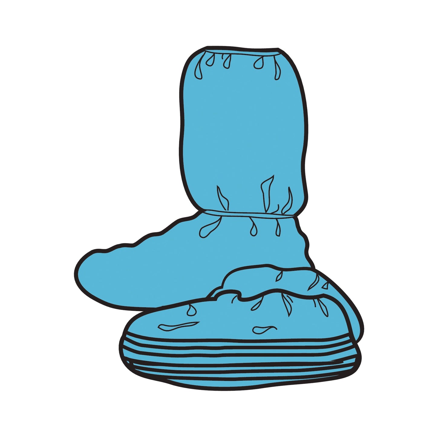 Hi Guard® Boot Cover One Size Fits Most Knee High Nonskid Sole Blue NonSterile (204038_PK)