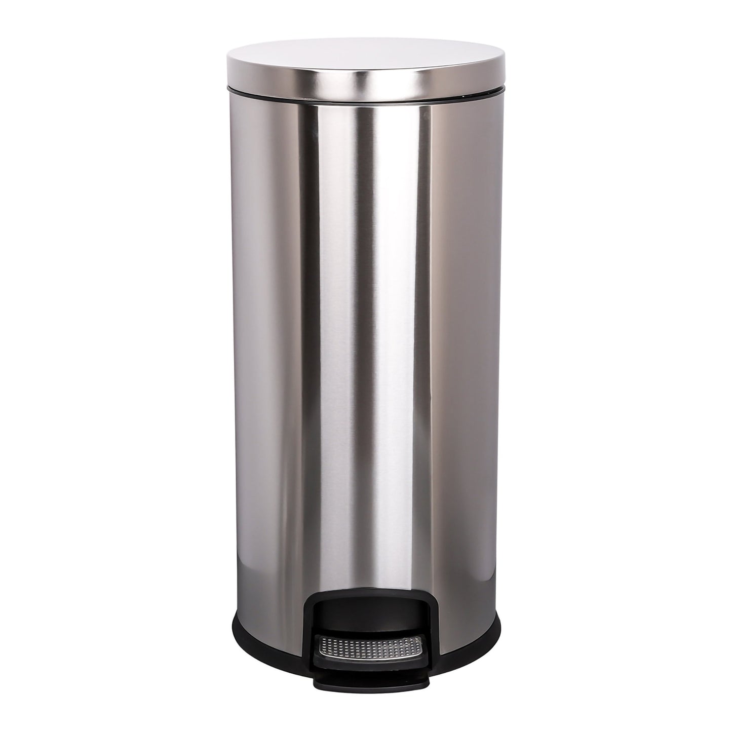 McKesson Trash Can 32 Quart / 8 gal. Silver Metal Round (1223690_CS)