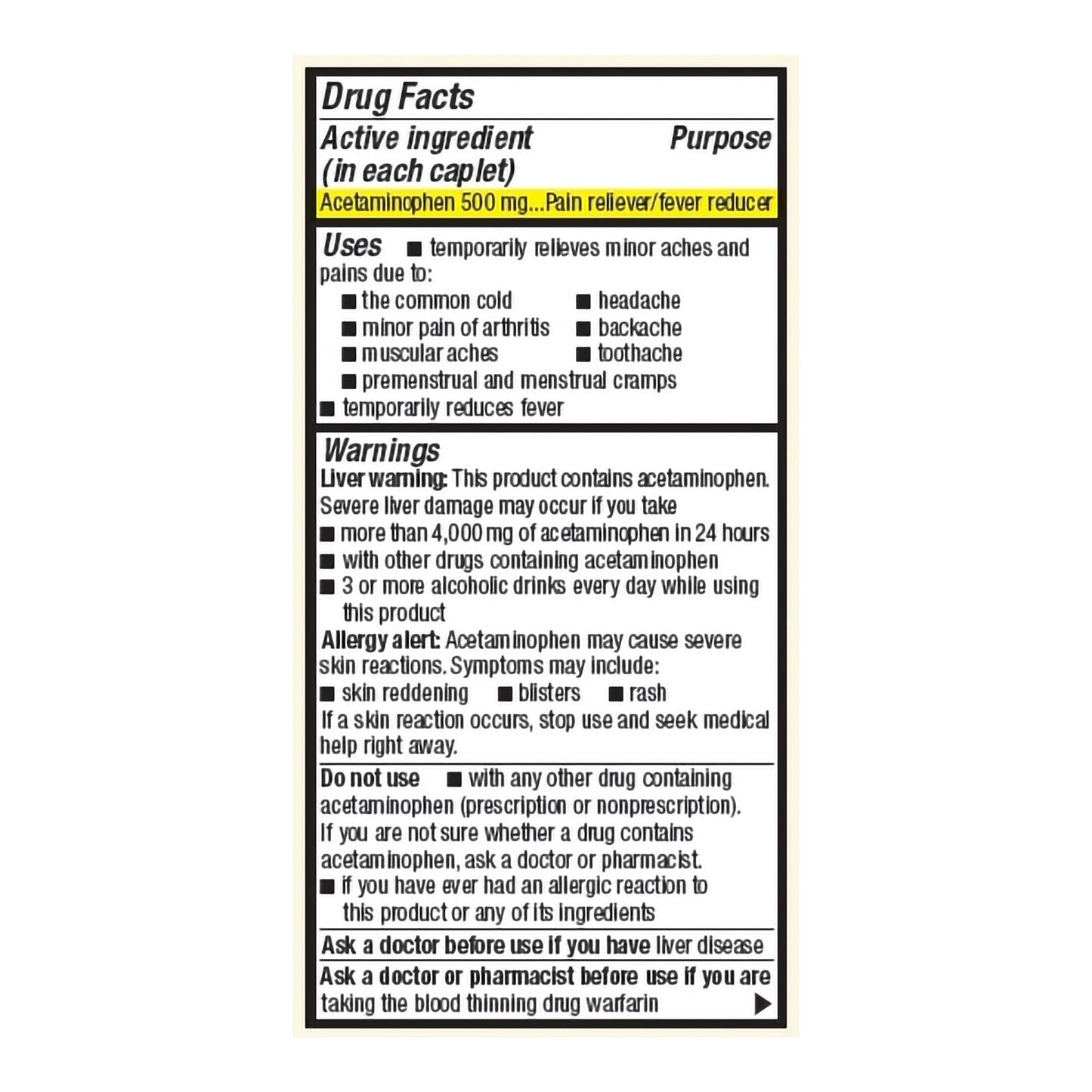 Foster & Thrive™ Pain Relief 500 mg Strength Acetaminophen Caplet 50 per Bottle (1238928_BT)