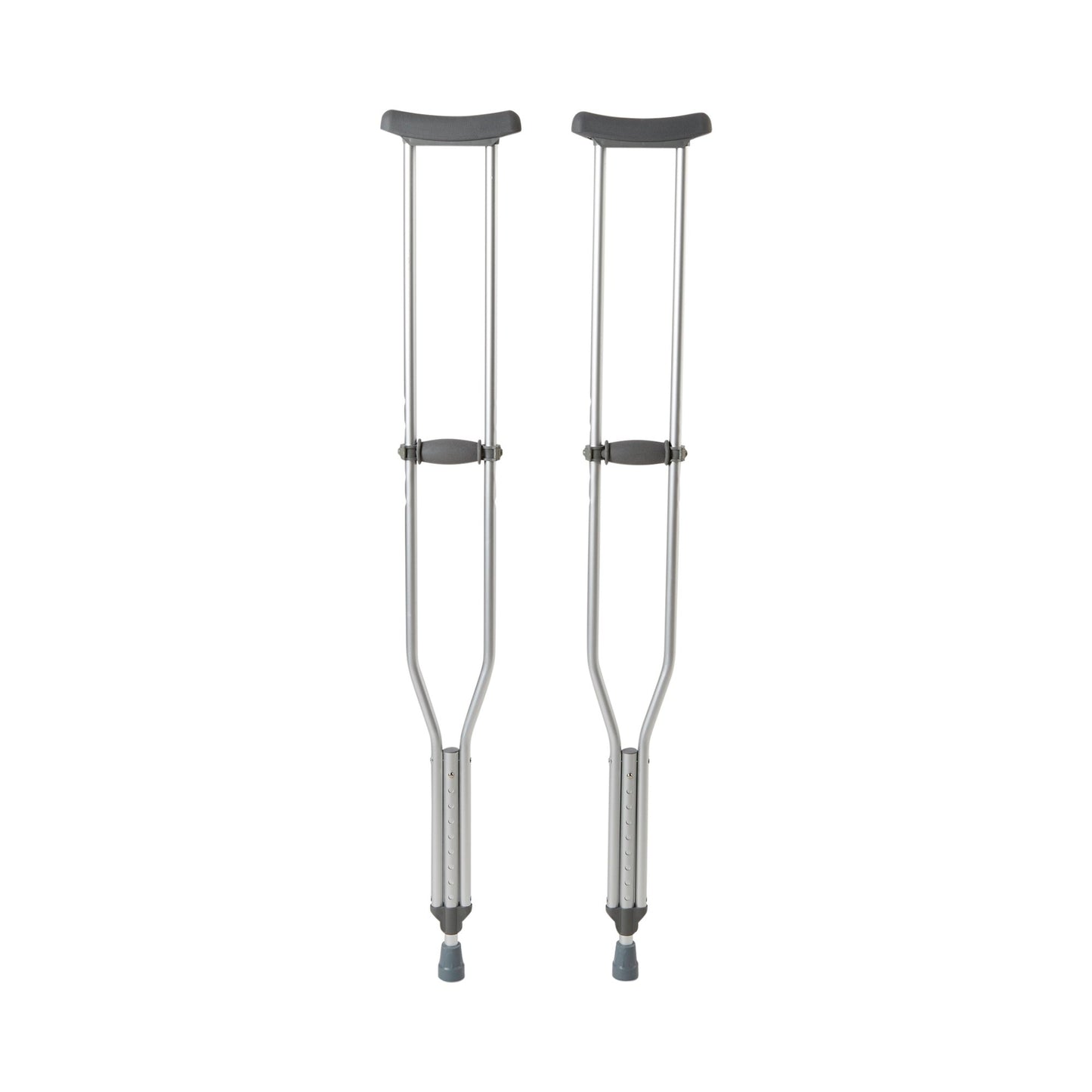 McKesson Underarm Crutches Tall Adult 5 Foot 10 Inch to 6 Foot 6 Inch User Height Aluminum Frame 350 lbs. Weight Capacity (1065232_PR)