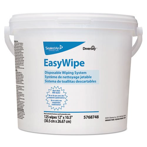 Diversey™ EasyWipe Task Wipe Refill 125 Count Pail 8-5/8 X 24-7/8 Inch NonSterile Disposable (868997_TU)