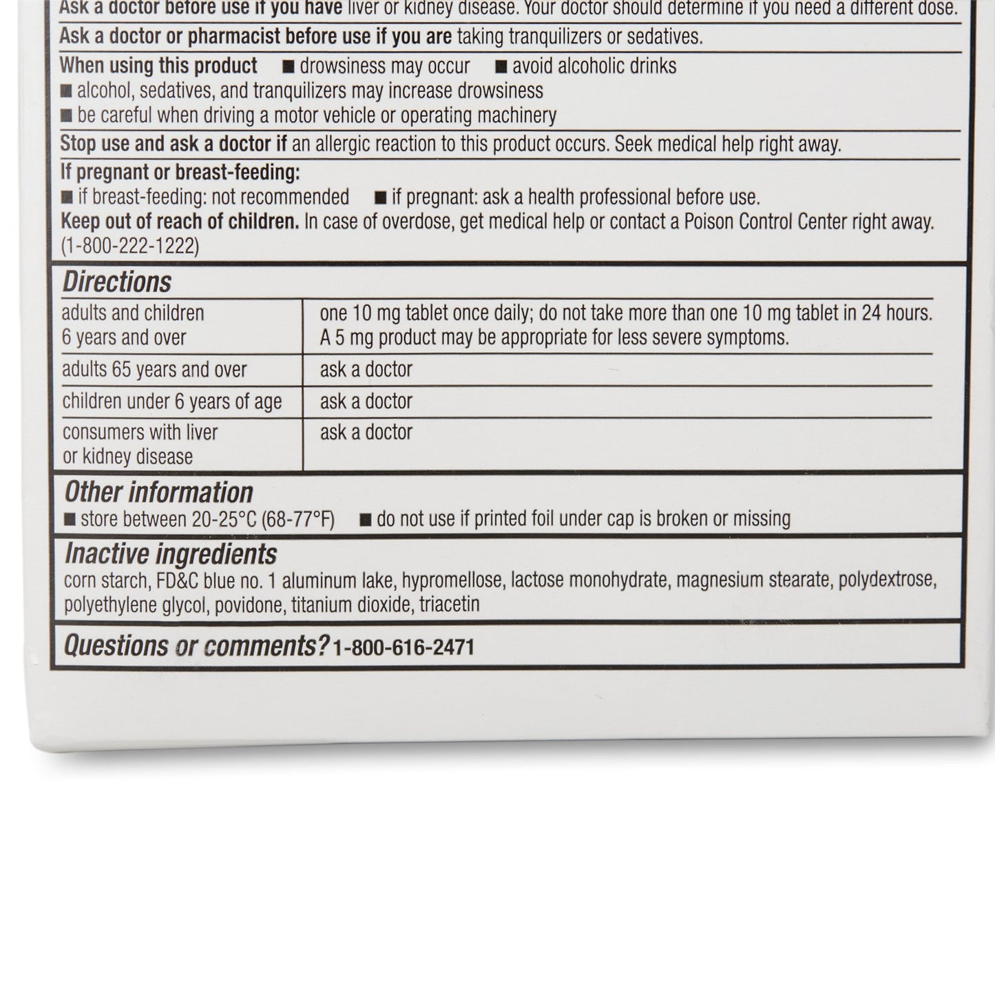 Major® Cetirizine HCl 10 mg Tablet 45 Tablets (1124063_BT)