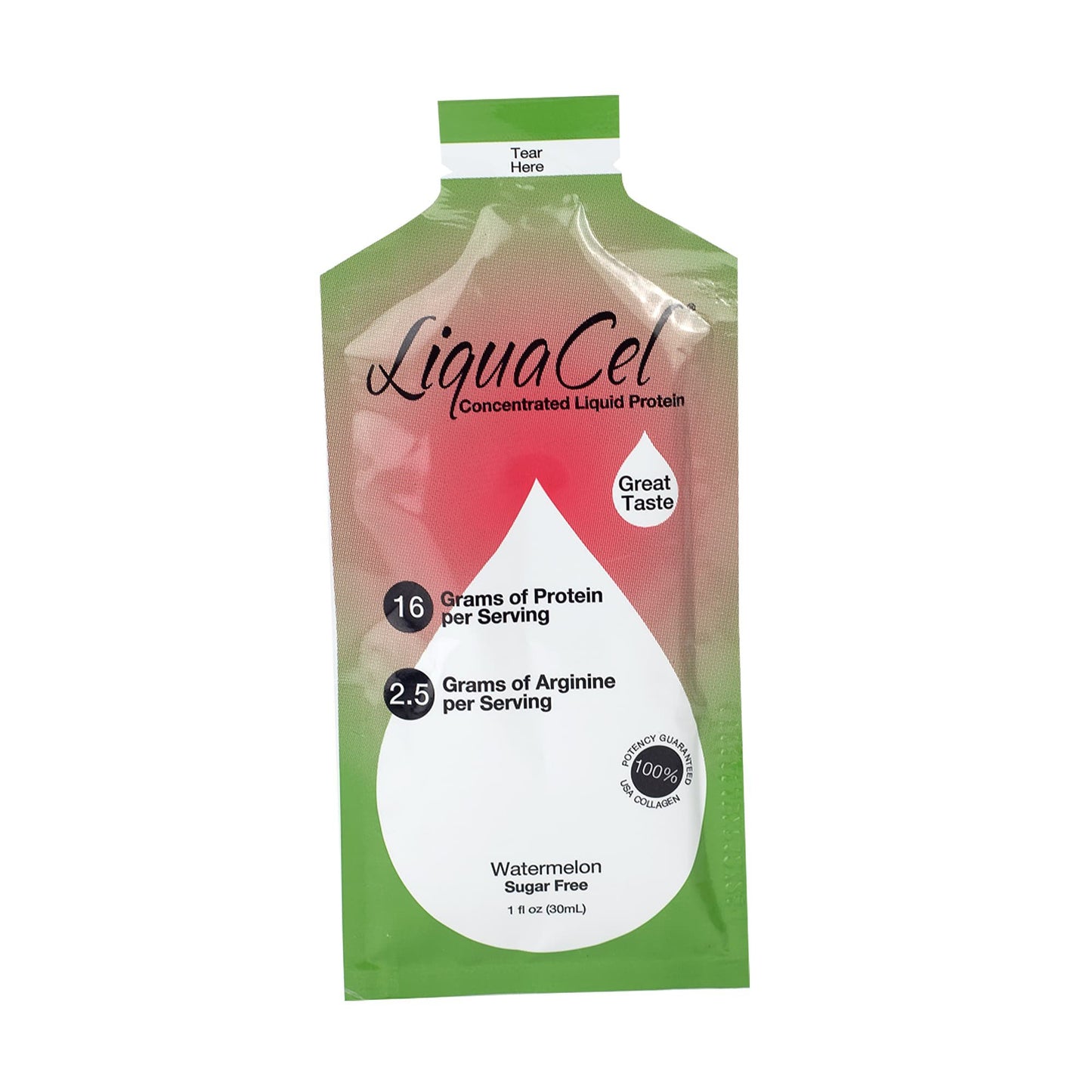 LiquaCel® Oral Supplement Watermelon Flavor Liquid 1 oz. Individual Packet (1095560_CS)