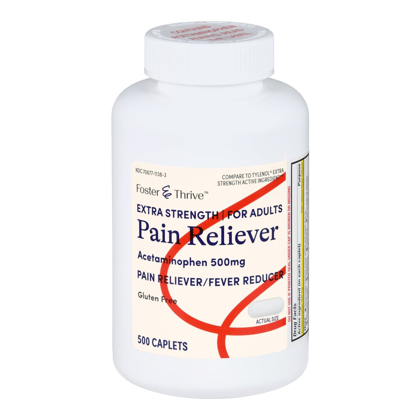 Foster & Thrive™ Pain Relief 500 mg Strength Acetaminophen Caplet 500 per Bottle (1238957_BT)