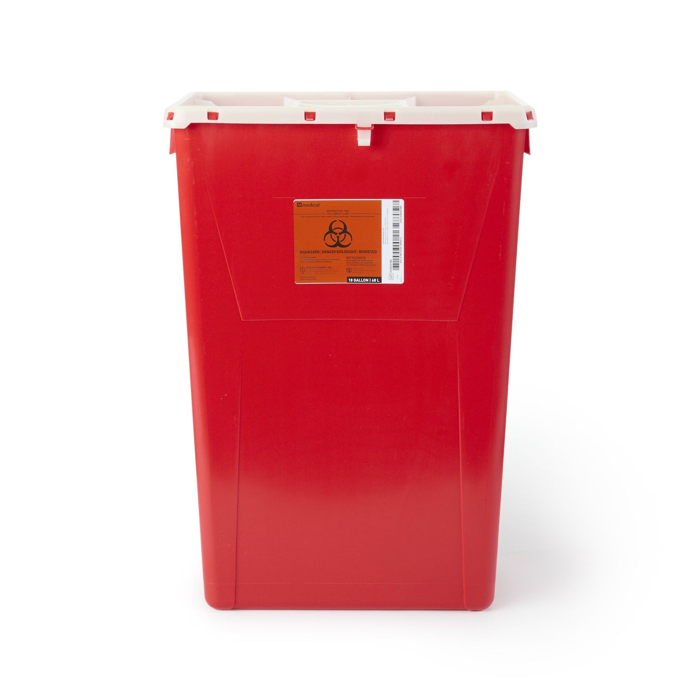 AP Line Sharps Container Red Base 13 L X 17-3/10 W X 24-4/5 H Inch Vertical Entry 18 Gallon (907258_CS)