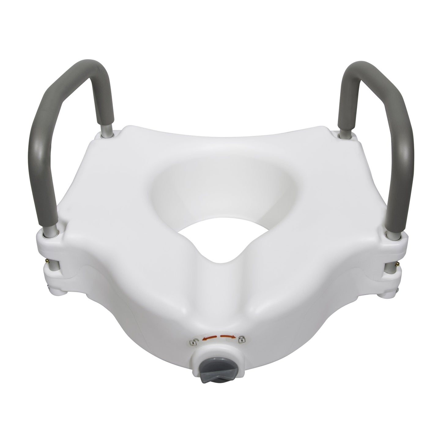 McKesson Raised Toilet Seat with Arms 5 Inch Height Standard / Elongated 300 lbs. Weight Capacity (1065229_EA)