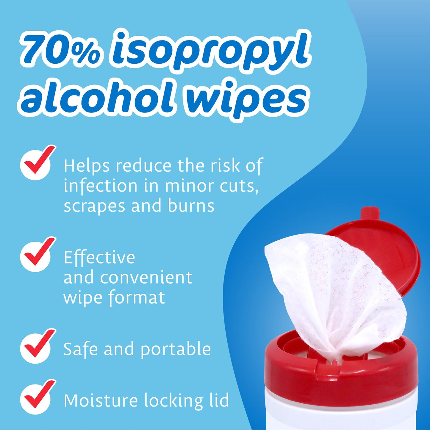 The Pharma-C Company® Antiseptic Skin Wipe Isopropyl Alcohol Towelette Canister (851821_PK)