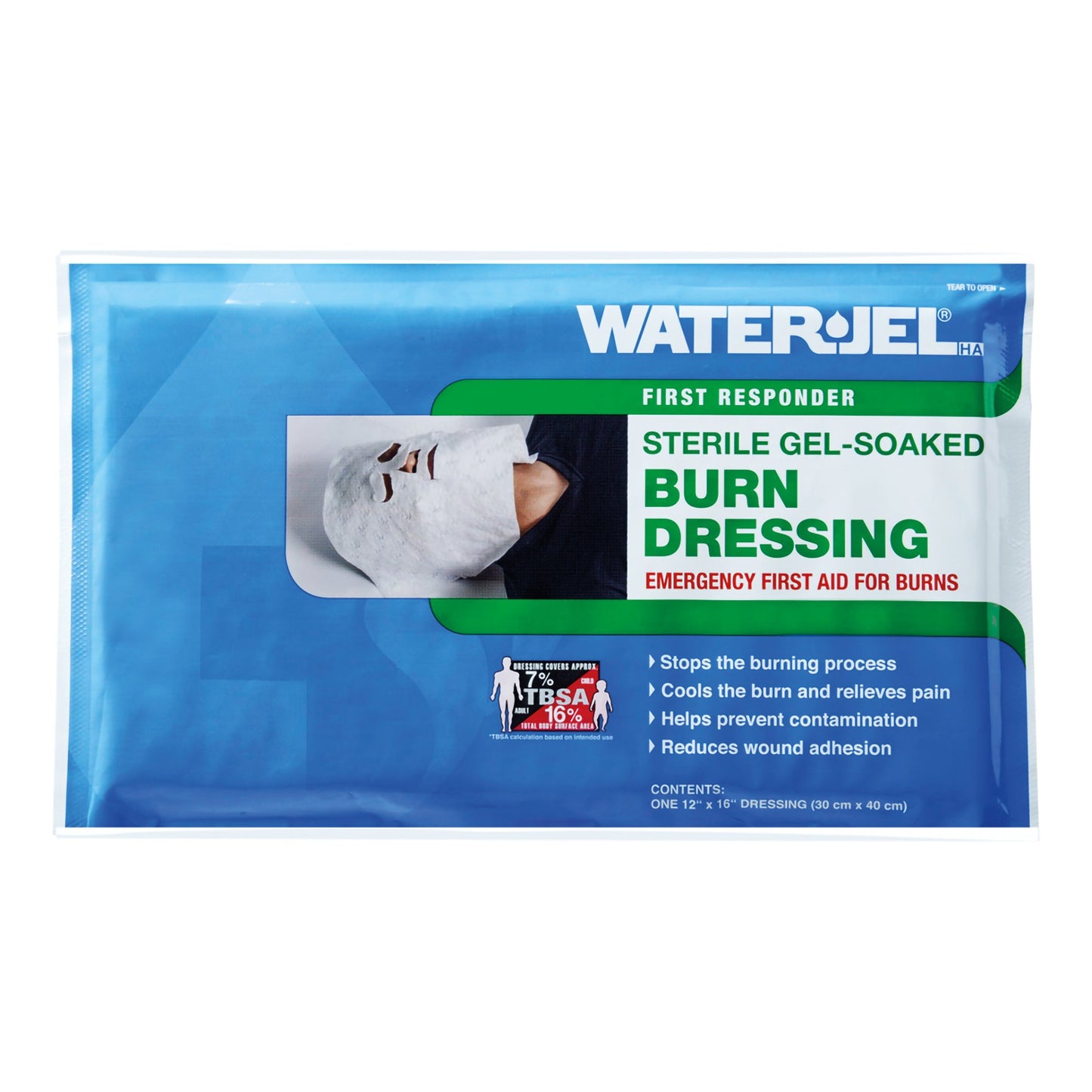 Water-Jel® First Responder Hydrogel Burn Dressing Sheet 12 X 16 Inch Sterile (1071036_EA)