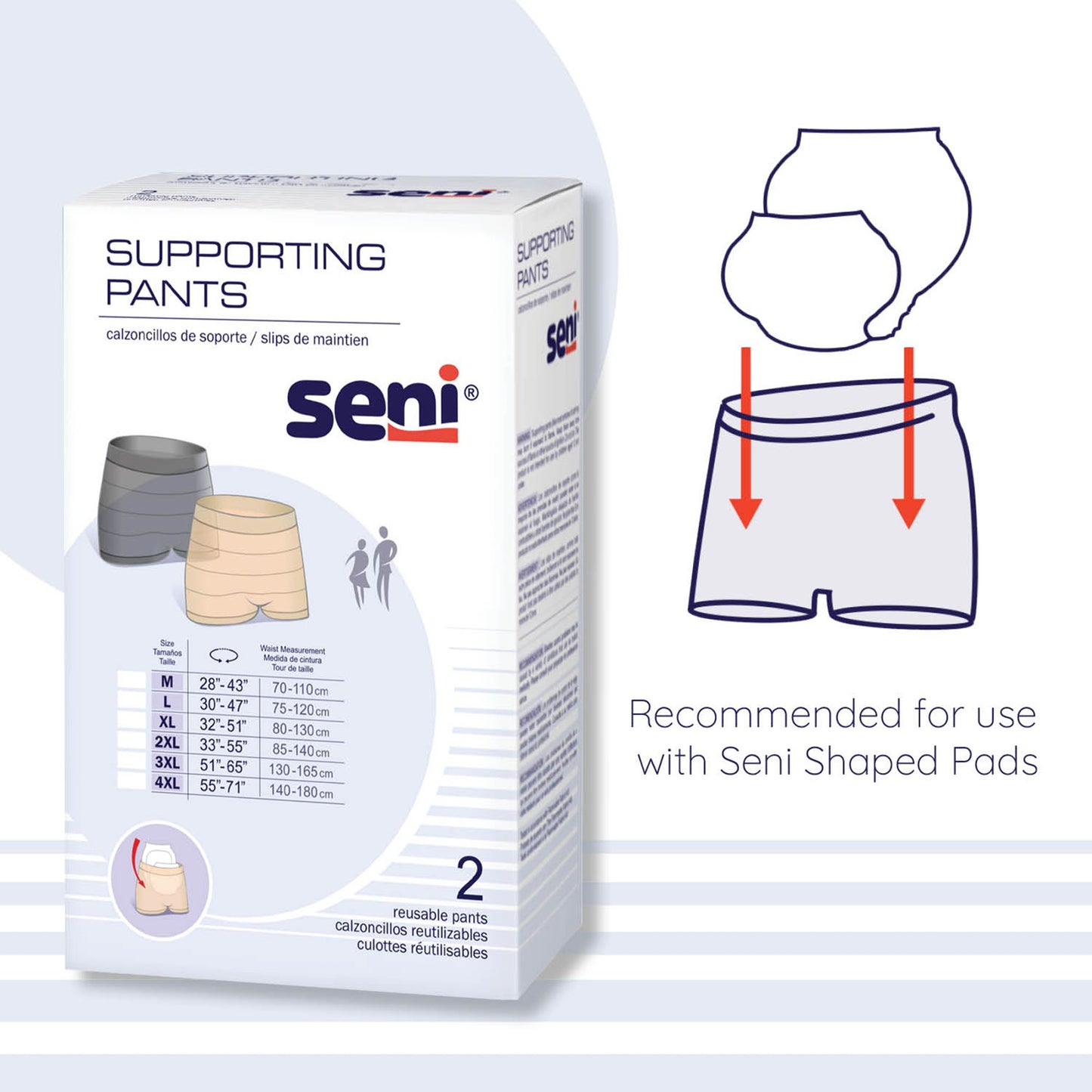 Seni® Knit Pant Unisex Polyester / Spandex Medium Pull On Reusable (1260507_PK)