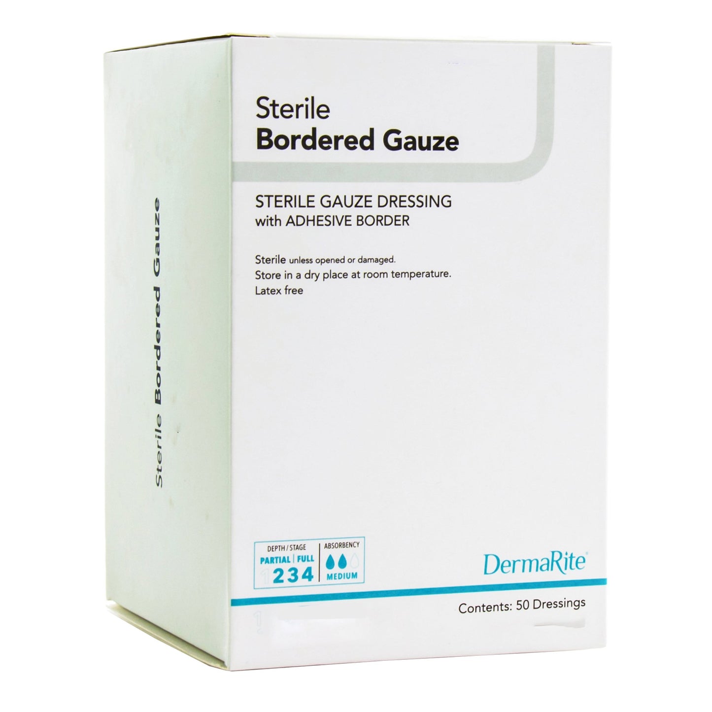 DermaRite® Bordered Gauze Island Dressing 2 X 2 Inch Square Sterile (972459_EA)