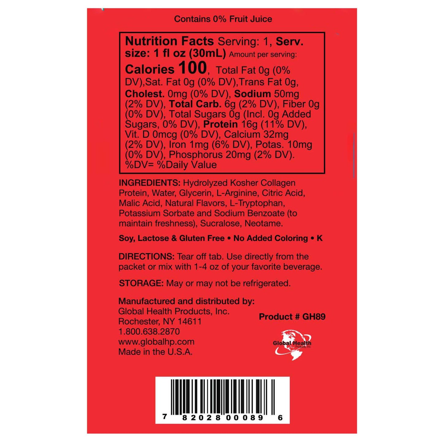 LiquaCel® Oral Supplement Apple Flavor Liquid 1 oz. Individual Packet (1205517_CS)