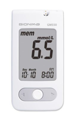 Bionime Blood Glucose Meter Kit 5 Seconds Stores up to 500 Results Requires Coding (1234523_EA)