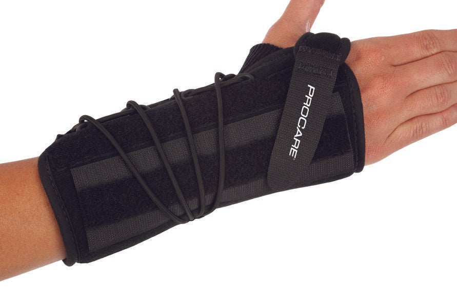 ProCare® Quick-Fit® Wrist II Wrist Brace Preformed Aluminum / Foam / Nylon Left Hand Black One Size Fits Most (713981_EA)