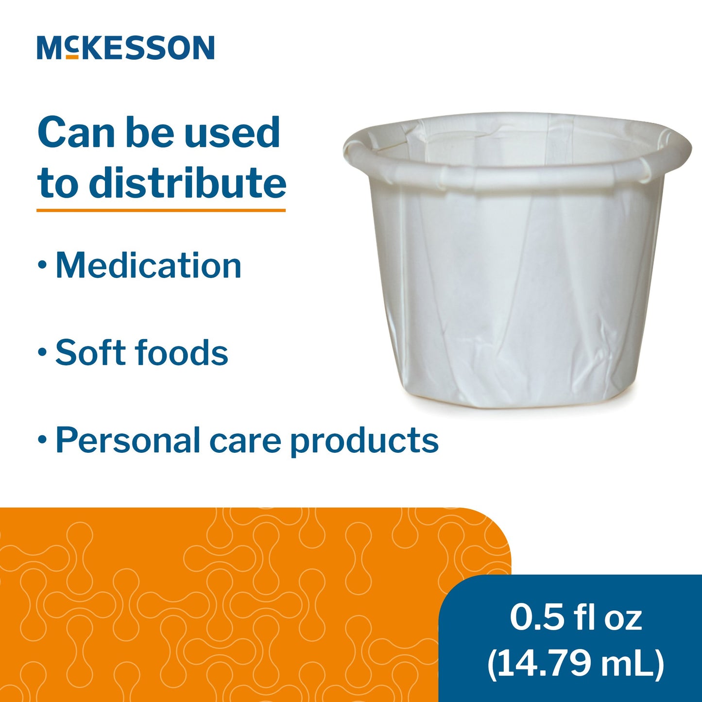 McKesson Souffle Cup 0.5 oz. White Paper Disposable (1251878_SL)