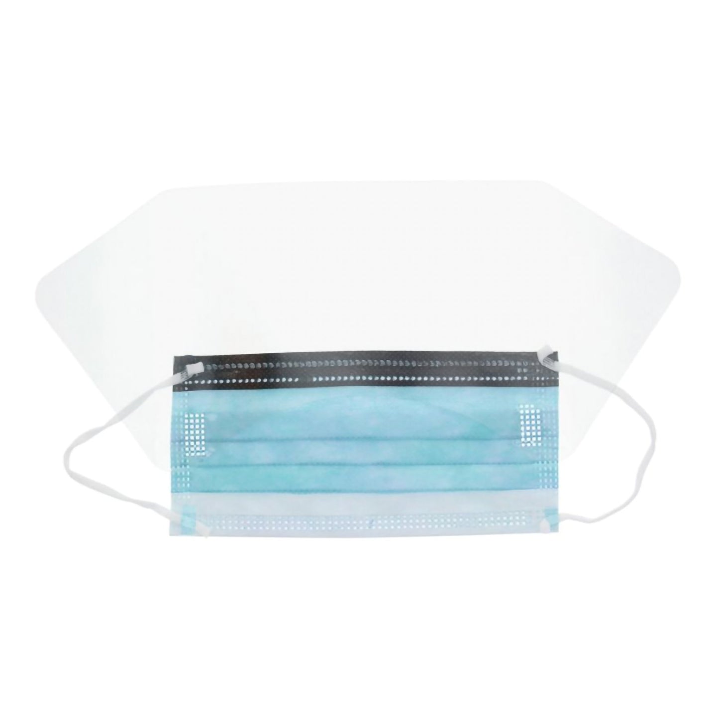 Cardinal Health™ Procedure Mask with Eye Shield Anti-fog Foam ASTM Level 3 Earloops One Size Fits Most (296230_CS)