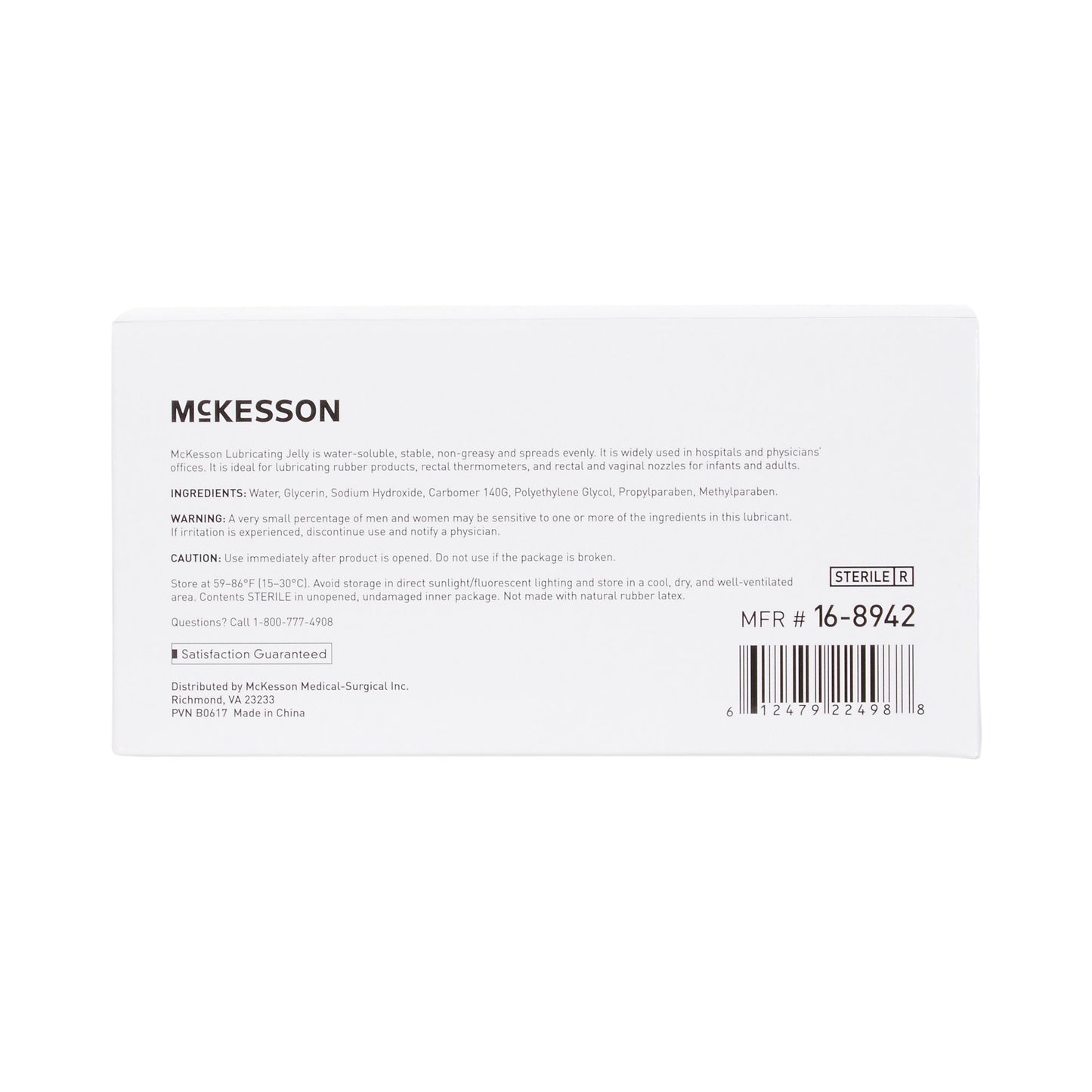 McKesson Lubricating Jelly 3 Gram Individual Packet Sterile (1066698_CS)