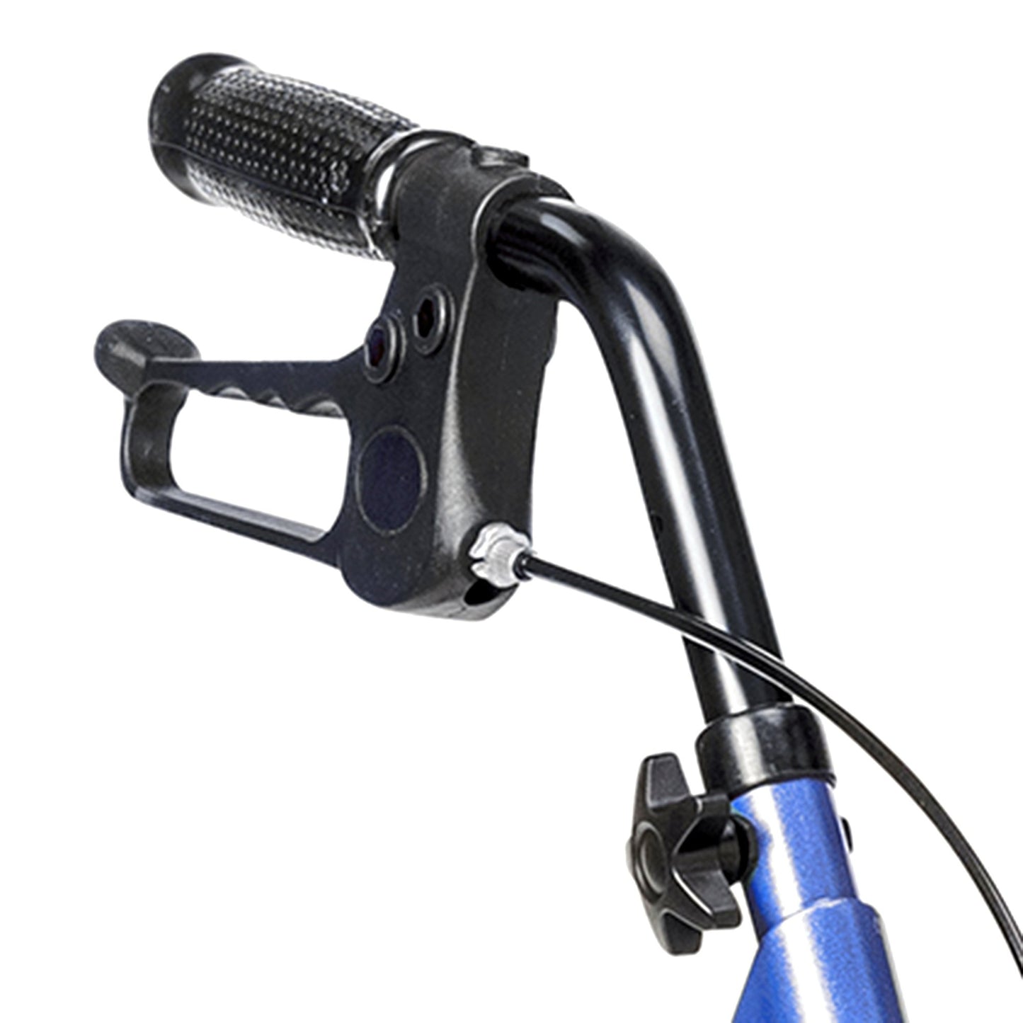 McKesson Bariatric 4 Wheel Rollator Blue Adjustable Height / Folding Steel Frame (1205411_CS)