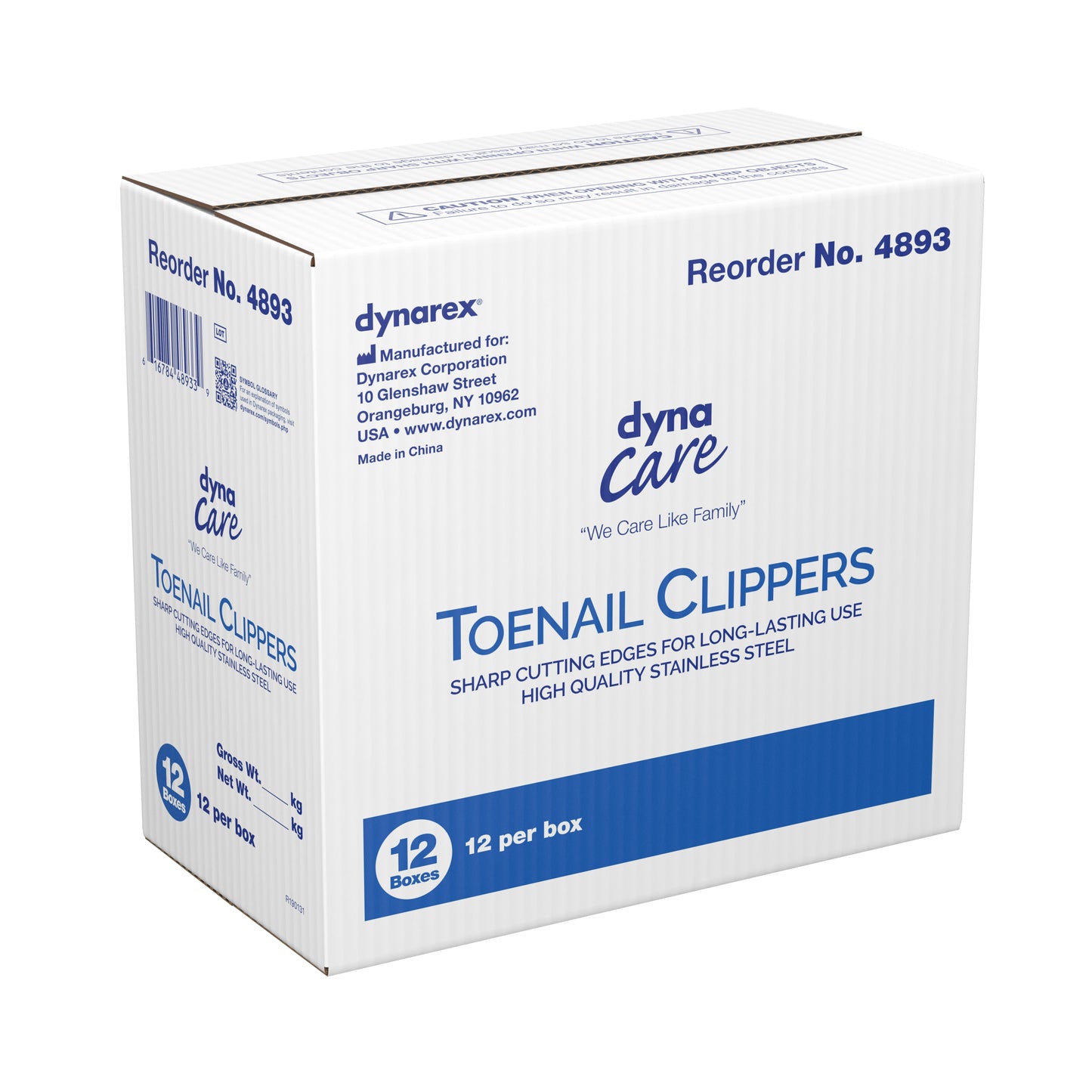 Dynarex® Toenail Clippers Thumb Squeeze Lever (826990_BX)