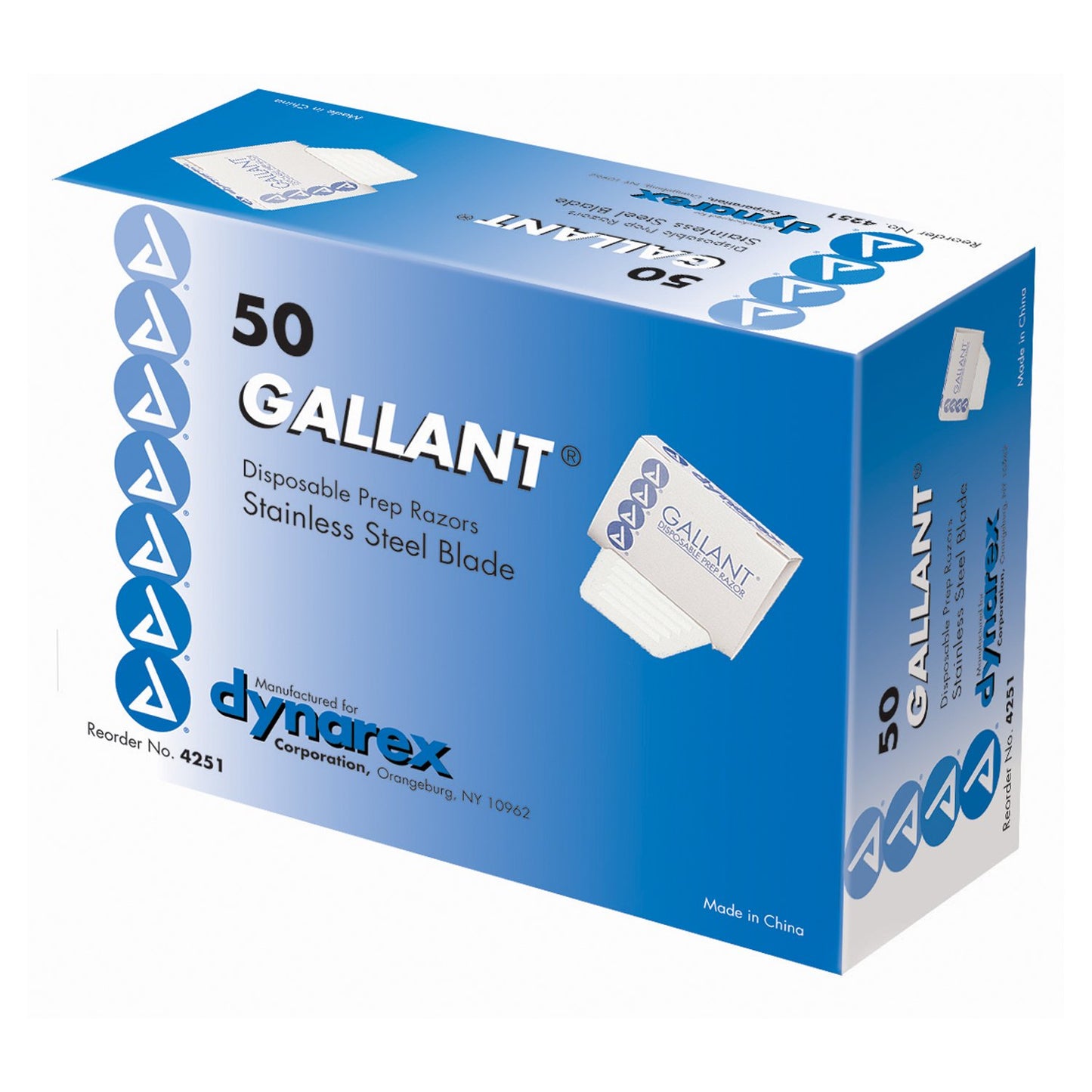 Gallant® Surgical Prep Razor Single Edge Single Blade NonSterile Disposable (169654_CS)
