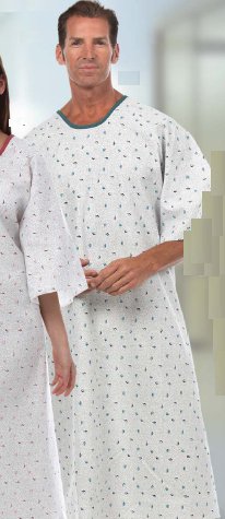 Fashion Seal Uniforms Patient Exam Gown Medium / Large Light Blue Reusable (253894_EA)