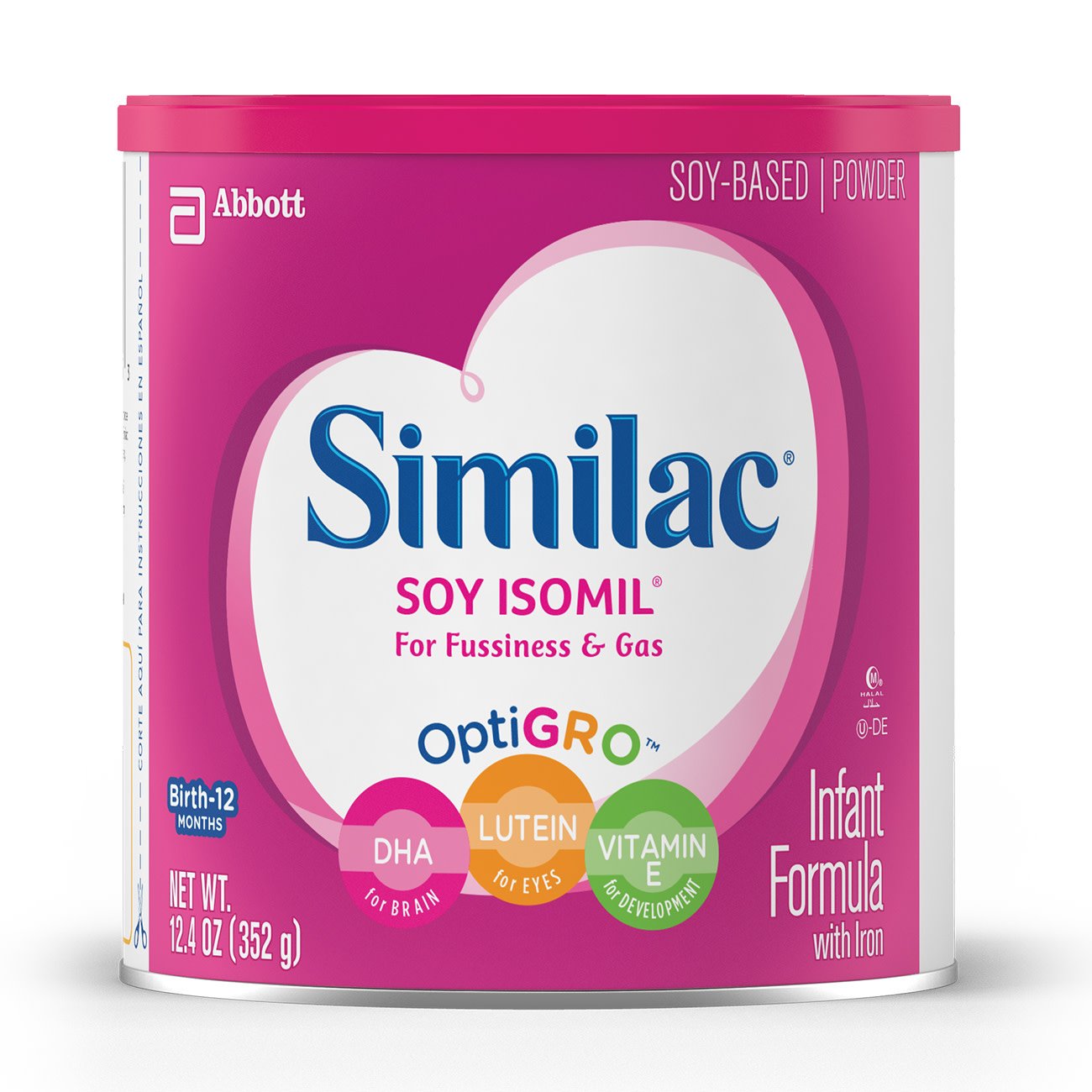 Similac® Soy Isomil® Infant Formula Unflavored 12.4 oz. Can Powder Soy Galactosemia / Lactose Intolerance (746697_CS)