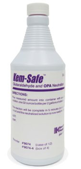 Kem-Safe™ OPA / Glutaraldehyde Neutralizer RTU Liquid 32 oz. Bottle Single Use (671572_CS)