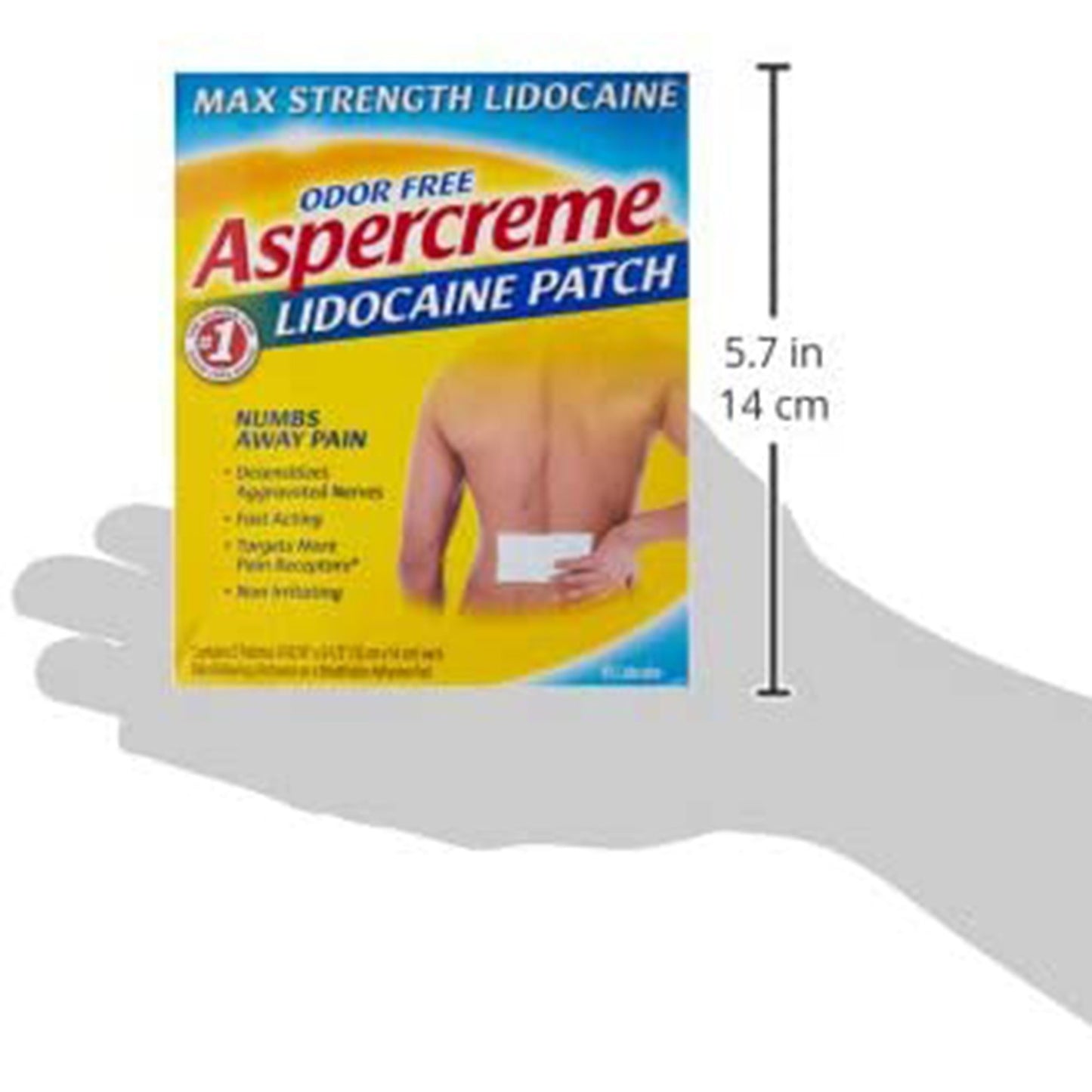 Aspercreme® Topical Pain Relief 4% Strength Lidocaine Patch 5 per Box (1093076_BX)