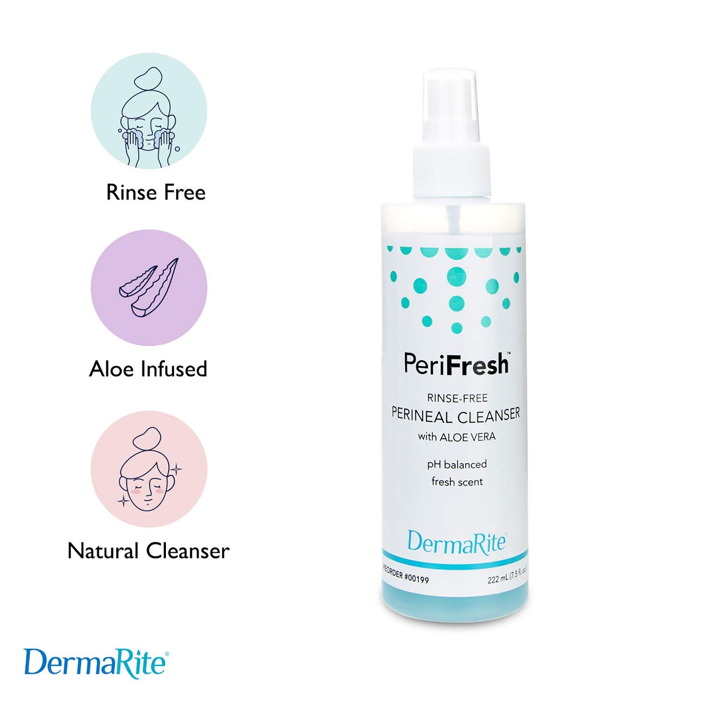 PeriFresh® Rinse-Free Perineal Wash Liquid 7.5 oz. Pump Bottle Scented (576316_CS)
