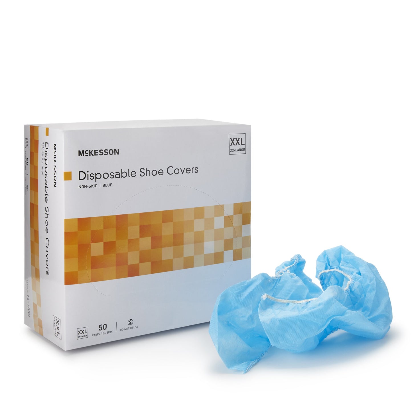 McKesson Shoe Cover 2X-Large Shoe High Nonskid Sole Blue NonSterile (651925_CS)