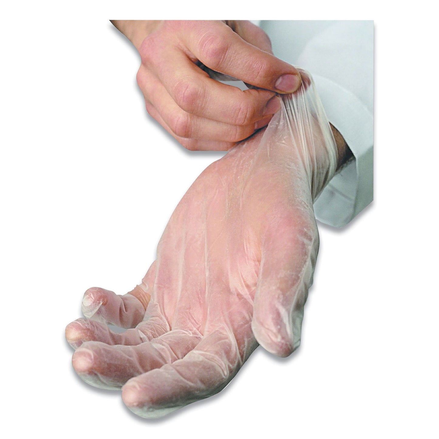 AMBITEX V5101 Series Latex-Free Powdered Vinyl Gloves, 3 mil, Small, Clear, 100/Box (TXIVSM5101)