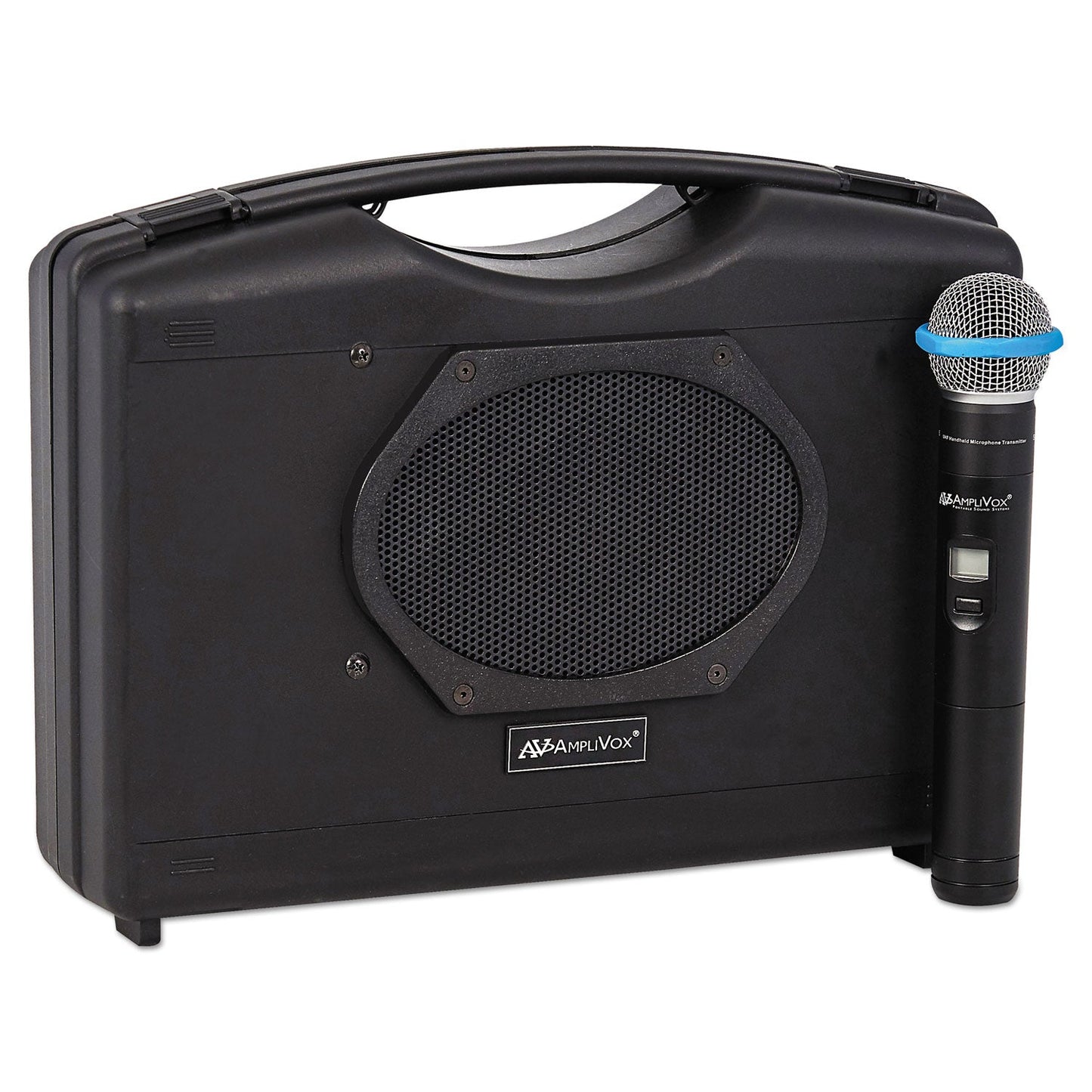 AmpliVox Bluetooth Audio Portable Buddy with Wireless Handheld Mic, 50W, Black (APLSW223A)