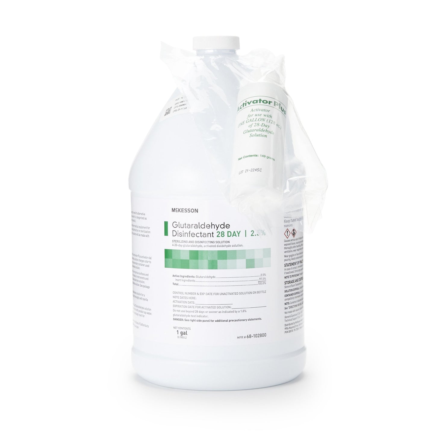 McKesson 28 Day Glutaraldehyde High-Level Disinfectant Activation Required Liquid 1 gal. Jug Reusable (512839_GL)