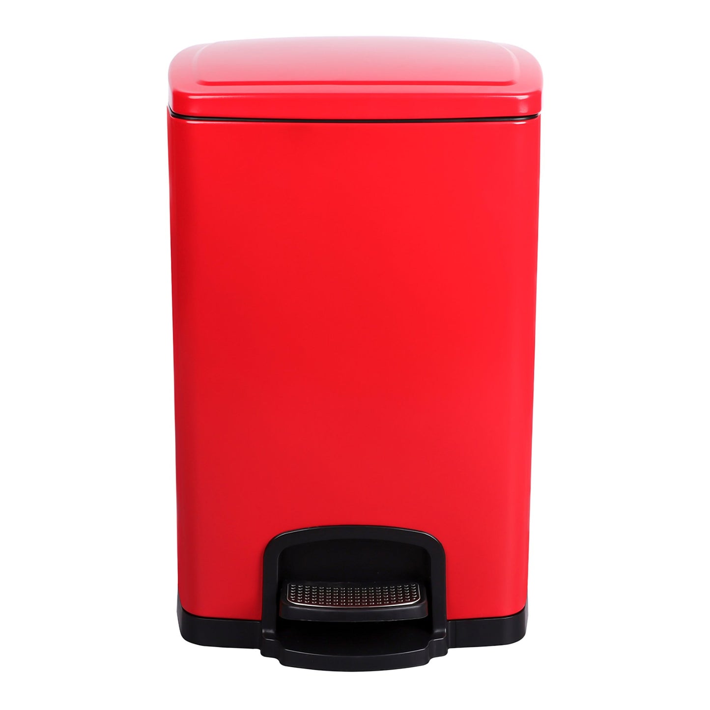 McKesson Trash Can 20 Quart / 5 gal. Red Metal Square (1223689_CS)
