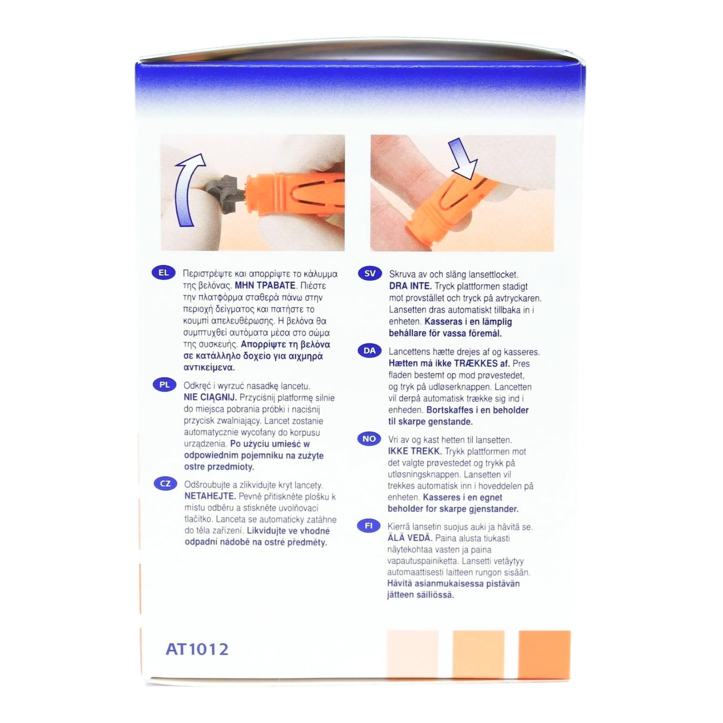 Unistik 3 Safety Lancet 21 Gauge Retractable Push Button Activation Finger (539416_BX)