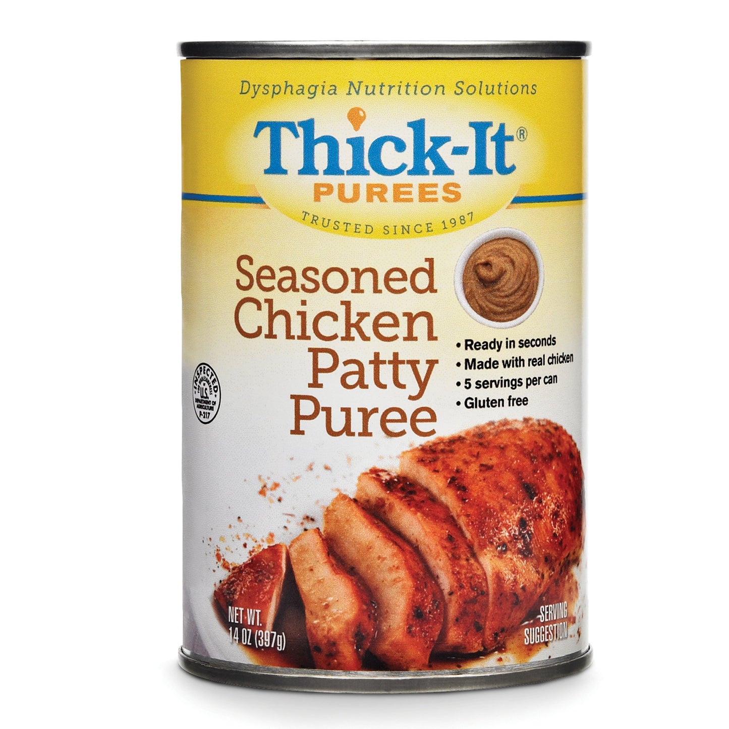 Thick-It® Thickened Food 14 oz. Can Seasoned Chicken Patty Flavor Puree IDDSI Level 4 Extremely Thick/Pureed (796626_EA)
