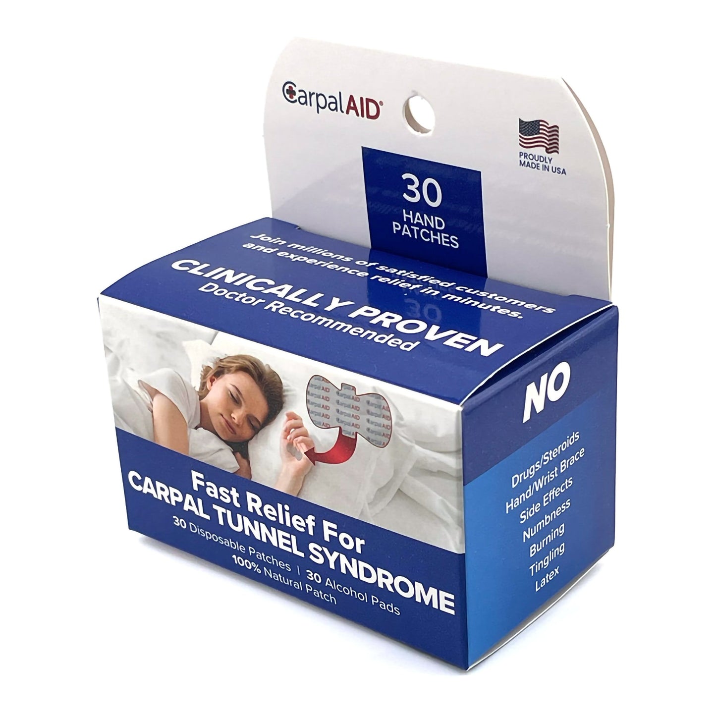 Carpal AID® Patch Hand-Based Carpal Tunnel Support Plastic Left or Right Hand Clear One Size Fits Most (1254008_PK)