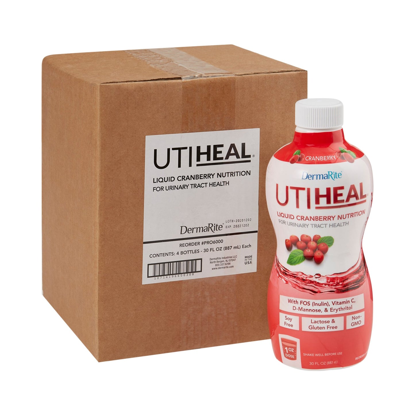 UTIHeal™ Oral Supplement Cranberry Flavor Liquid 30 oz. Bottle (956942_EA)
