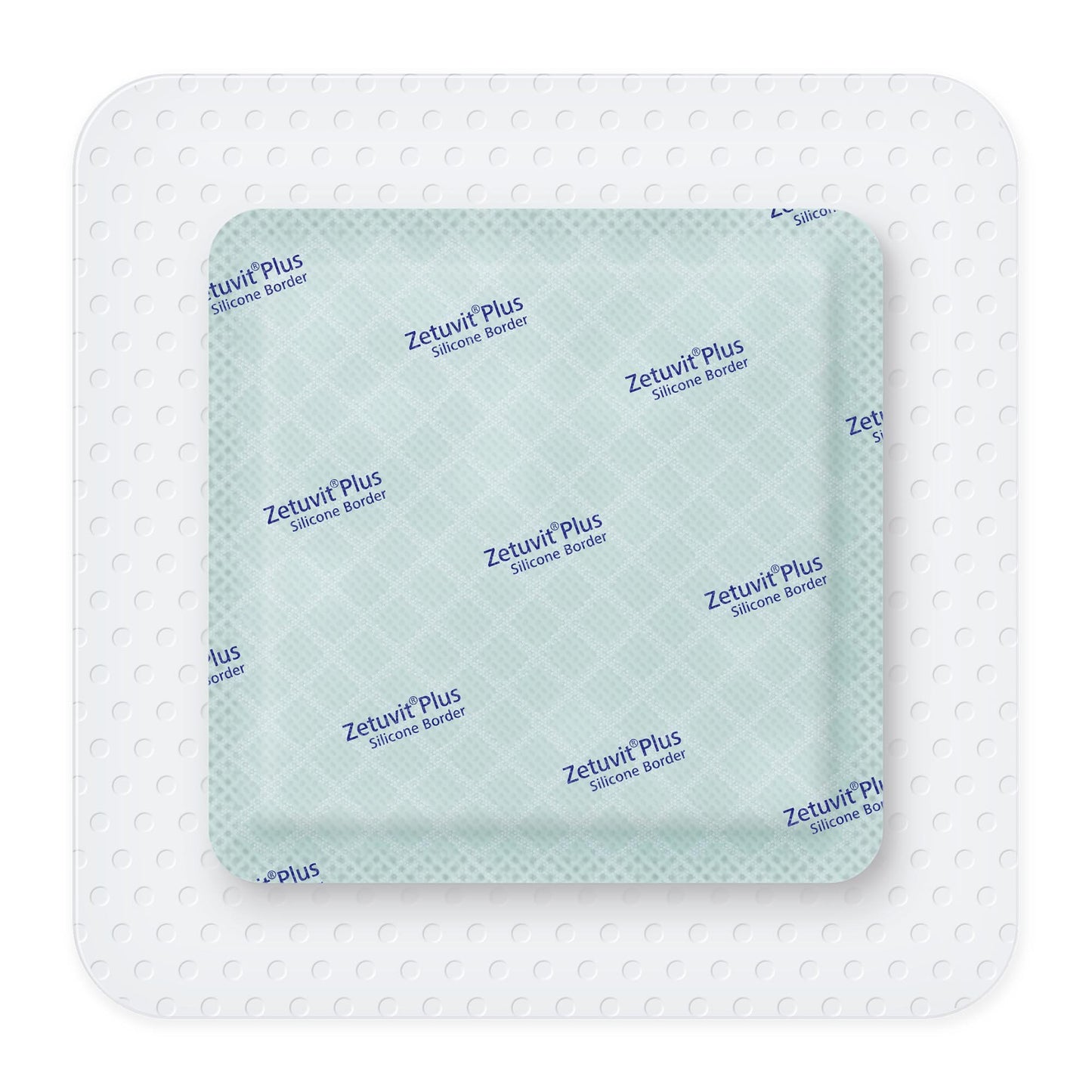 Zetuvit® Plus Silicone Border Super Absorbent Dressing Silicone Adhesive 5 X 5 Inch Square (1242907_BX)